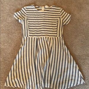 Etwo - Grey and white Summer Dress 100% Cotton